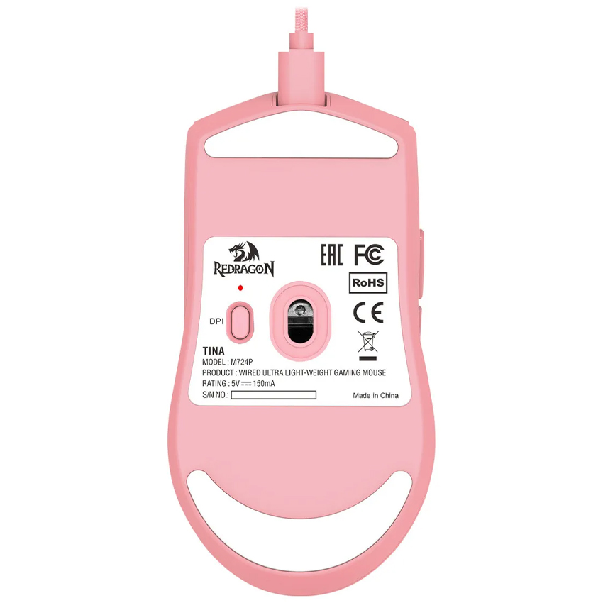 Mouse Redragon K1ng 1k Rgb 12400 Dpi Rosa